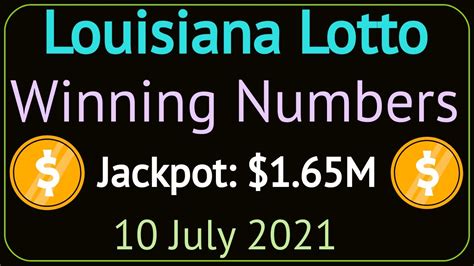 louisiana lottery winning numbers 2021.